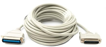 System-S D Sub Kabel 10 m 25 Pin Stecker zu 36 Pin Buchse DB25 CN36 Adapter in Grau