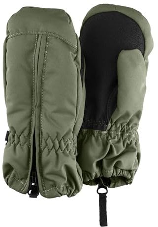 Sterntaler Fäustlinge Rips Daumen Unisex - Baby und Kinder Handschuhe aus Funktionsmaterial - Reißverschluss - Innenfläche rutschfest, wasserdicht - mattgrün, 1