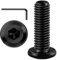 20 Pezzi Viti M6x25 a Testa Piatta Con Esagono Incassato - Acciaio Inox A2 V2A, Ossido Nero, Filettatura Completa - Con Chiave a Brugola