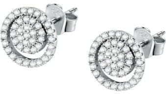 CHRIST Damen-Ohrstecker 925er Silber, recycelt Zirkonia One Size, Silber 89085527