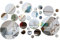 DIBALIYI Acrylic Mirror Wall Stickers, 32 PCS Removable Wall Decal Mirror Set, Bathroom Sticker Art, Round Ceiling Mirrors for Bedroom, Home, Living Room, Sofa TV Background Decor (Silver Small)