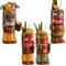 Vinbcorw Lot de 4 Tasses à Cocktail Tiki – Tasse givrée Exotique avec 4 pailles, Tiki Party Creative Cocktail Glass Drinks Bar Drinkware Premium Tropical Exotic Cute Barware,A10