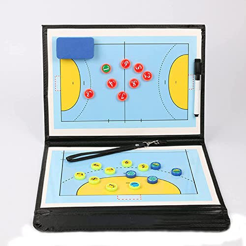 RHYDNO Taktiktafel Selbstklebende Taktiktafel für Handballtrainer, Handball-Taktiktafel, Handball-Trainingszubehör, Lederdesign, geeignet für Wettkämpfe und Unterricht-32 * 24.5CM