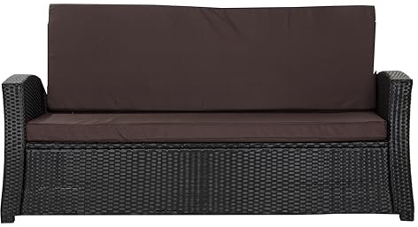 Setgarden® Bankauflage Polyrattan Gartenbank Sitzauflage, Bequeme Sitzauflagen für Gartenbänke – perfekte Auflagen für Ihr Gartensofa oder Ihre Hollywoodschaukel (Braun, 170x60x50 cm)