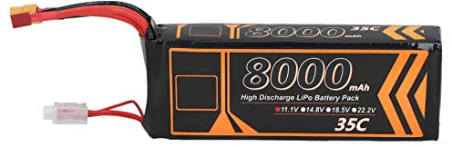 Batterie LiPo 8000mAh 35C 3S pour Voiture RC, Quadrirotor, avec Prise T XT60, Compatible avec Les Voitures à échelle 1/8, 1/10, Accessoires RC de Loisir