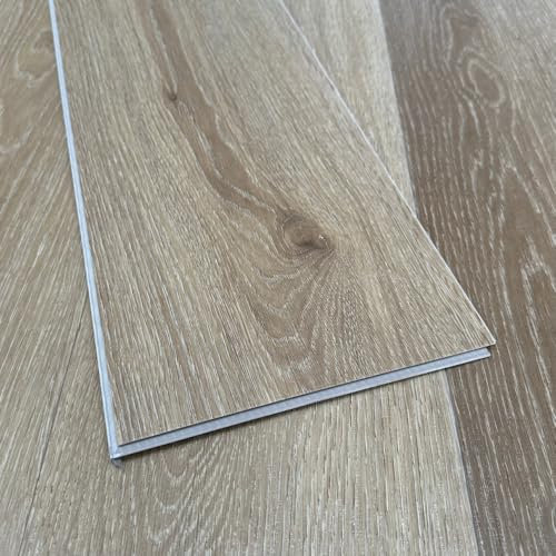SPC Rigid Plank Flooring Warm Aspen Oak - Underlay Already Installed - Natural Light Oak Plank Effect - Luxury Quality - Click Installation - Sold Per 2.193m2 Pack