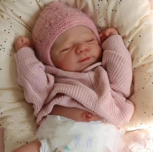 Anano Bambole Reborn Tutta In Silicone 45CM Bella Bambole Reborn Femmina Neonato Femmine (Country)