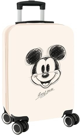 safta Mickey Mouse Baby Kabinentrolley 50,8 cm, Koffer mit Rädern, Sicherheitsschloss, Leichter Koffer, 34,5 x 20 x 55 cm, hellblau, M, Casual