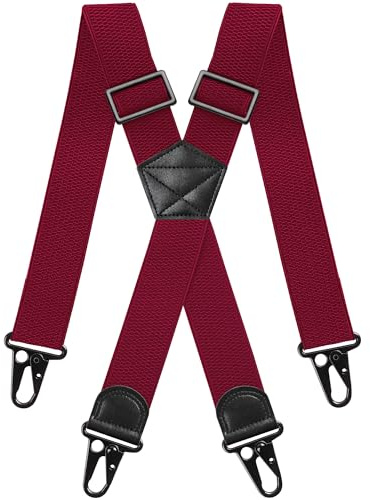 Gucass Hosenträger Herren Breit 3,8 cm, Hosenträger arbeitshose Extra Starke, X Form, Elastisch, Verstellbar, mit Metall Anti-Rutsch-Schnalle, Einheitsgröße Hosenträger für Herren und Damen