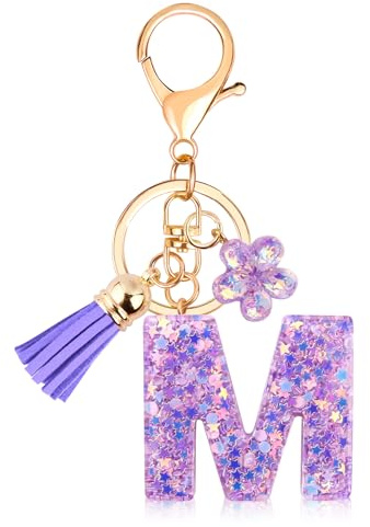 Bingtoo Porte-clés pour femme, porte-clés alphabet, porte-clés fille