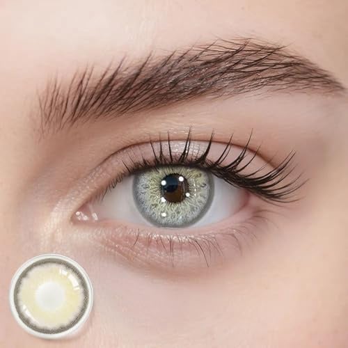 Freshlens Cloud Veil Grey Kontaktlinsen Hellgrau ohne Stärke – Jahreslinsen | Hellgraue Kontaktlinsen ohne Sehstärke mit weichem Farbverlauf und sanfter Aufhellung.