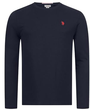 U.S. Polo Assn. Herren Shirt (M-3XL) Basic Langarm Rundhals Longsleeve Casual Oberteil P003