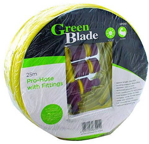 Green Blade Professional Quality Hose Pipe with Fittings 25m x 1/2 BB-HP250