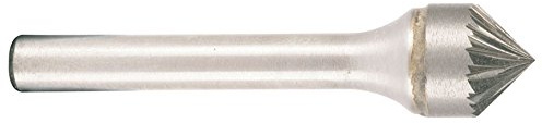 Projahn Hartmetallfräser, Form K Kegel 90 Grad d1 12,7 mm, Schaftdurchmesser 6,0 mm Kreuzverzahnung 701066127