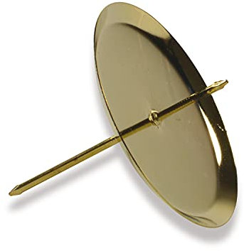 Riffelmacher & Weinberger Riffelmacher 10750 - Adventskerzen-Halter, 4 Stück im Beutel, Durchmesser 6 cm, aus Metall, Gold, Kerzen-Stecker, Adventskranz, Gesteck, Dekoration, Weihnachten, Advent