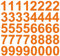 kleb-Drauf | 40 Zahlen, Höhe je 10 cm | Orange - glänzend | Autoaufkleber Autosticker Decal Aufkleber Sticker | Auto Car Motorrad Fahrrad Roller Bike | Deko Tuning Stickerbomb Styling Wrapping