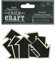 Papermania Metallic-Stifte, 8 Stück, Pfeile, aus Holz, mit Kreidetafel, Schwarz