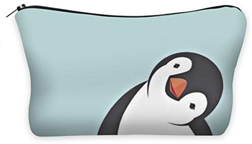 Federmäppchen Kosmetiktasche Federtasche Stiftemappe Make Up Täschchen Full Print All Over Bag Bunte Pinguin [009]