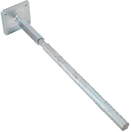 Gartenwelt Riegelsberger Premium T-Pfostenträger aus Stahl galvanisch verzinkt Riffeldolle Ø30 mm ohne Dorn höhenverstellbar zum Einbetonieren für Pfosten 11-14 cm