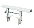 Support de tablette à pinces pour radiateur - Décor : Blanc - Epaisseur : 1,5 mm - Largeur : 35 mm - Longueur fermée : 190 mm - Matériau : Acier - Pour tablette de profondeur maxi : 280 mm - ITAR