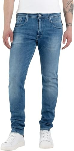 Replay Herren Jeans Anbass Slim-Fit mit Comfort Stretch, Medium Blue 009 (Blau), 30W / 34L