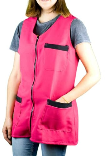 KLOTTZ CASACA - Delantal limpieza o frutería tipo casaca mujer color: FUCSIA talla: S/M
