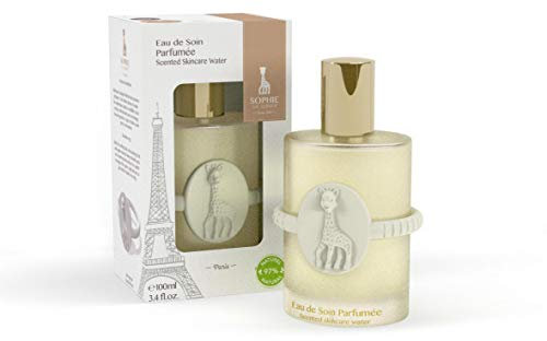 Parfums Sophie la girafe — Eau de Soin Parfumée pour Bébé Sophie la girafe 100 ml + Anneau de Dentition Offert — Idéal pour Bébé — Sans Alcool, Testée Cliniquement, Vegan — Naturels à 97%