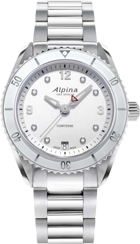 Alpina Herren Armbanduhr Comtesse in der Farbe Silber mit Edelstahlarmband, Gehäusedurchmesser: 37mm, AL-240SD3C6B