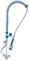 BE-GASTRO I Grifo Industrial Hostelería - Grifo monomando para fregadero (con grifo, grifo mezclador y mango giratorio ergonómico), color azul