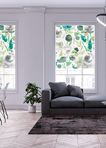 Lister Cartwright Floral Spring Patterned Roller Blinds (120 X 140 CM) Cut to Size Blackout Blinds for bedroom bathroom kitchen windows Child safety included.