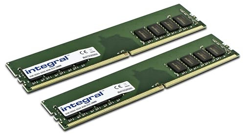 Integral Kit de 16GB (2x8GB) DDR4 RAM 3200MT/s (or 2933MT/s, 2666MT/s & 2400MT/s) SDRAM Memoria para Escritorio/Ordenador PC4-25600