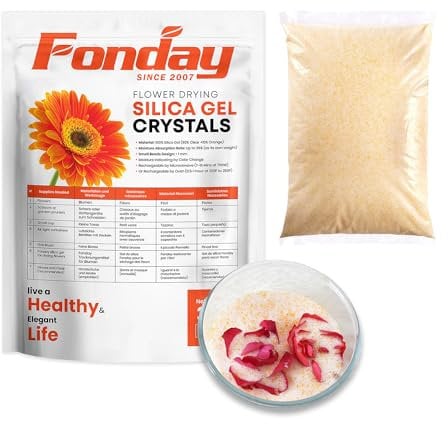 2LBs Fonday Kieselgel Blumen Trocknende Kristalle, feine Kristalle, Farbanzeige, wiederverwendbar