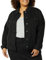 Amazon Essentials Women's Jeans Jacket (Available in Plus Sizes), Black Wash, L