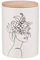 BUTLERS Aufbewahrungsdose Line Art Kopf 700ml Rosa -Queen IT- Vorratsdose mit Bambusdeckel, Küche Dekoration und Organisation für Aufbewahrung von Lebensmittel und Badezimmer Accessoires