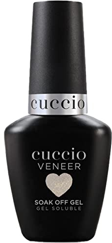 Cuccio Veneer Gel Polish 13ml- Liquid Courage- White Shimmer Topper