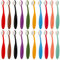 YOUEON 20 Stück Mini Pinsel zum Mischen von farbiger Tinte, 10 Farben, Kleine Pinsel zum Mischen von Tinte mit Weichen Borsten und Farbcodiertem Griff zur Kartenherstellung, zum Malen, Zeichnen