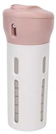 YUYTE 4 in 1 Travel Dispenser,Liquid Dispenser for Shampoo and Conditioner, Refillable Travel Size Bottles Set for Perfume Shampoo and Conditioner (Pink)