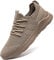 LANGFEUU Damen Turnschuhe Sneaker Schuhe Damen Sportschuhe Laufschuhe Tennisschuhe Outdoor Running Damen Walkingschuhe Straßenlaufschuhe rutschfest Atmungsaktiv Leichtgewichts Braun 39