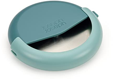 Joseph Joseph Duo Pizza Cutter with blade guard, Compact slicer wheel, Teal