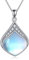 YAFEINI Tropfen Kette Sterling Silber Vintage Naturstein Tropfen Anhänger Halskette Schmuck Geschenke für Damen Mädchen