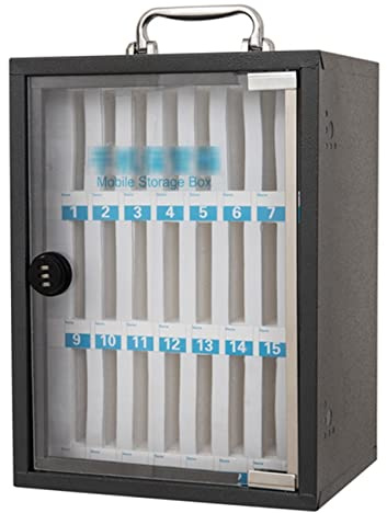 Telefon-Aufbewahrungsschrank, Handy-Tresor mit Zahlenschloss, Handy-Schließfach, Aufbewahrungsschrank, Schule, Büro, Handy-Organizer, Aufbewahrung für 12–60 Ziffern