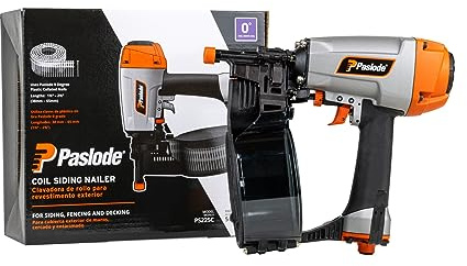 Paslode Pneumatic 0 Degree Coil Siding Nailer, 515900, Air Compressor Powered