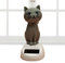 GEDOX Décoration de voiture avec chat solaire, décoration de voiture avec chat noir | décoration de tableau de bord jouet solaire pour chats à bande dessinée, décoration pour petits gadgets,