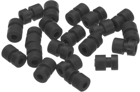 QUARKZMAN Bolas de Goma Antivibración para Controlador de Vuelo RC F4 F7 Gimbal M2x6.6mm Bolas de Absorción de Choque Accesorios para Drones DIY RC (Negro) Paquete de 20