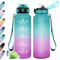 KollyKolla Trinkflasche 1.5L, Trinkflasche Sport mit Strohhalm, Trinkflasche groß, Wasserflasche Auslaufsicher, BPA-Frei, Trinkflasche mit Zeitmarkierungen, Sportflasche für Erwachsener, Büro, Fitness