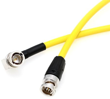 HangTon 12G SDI 4K 60P BNC Videokabel für Sony FX6 Venedig Canon C400 Kamera Ninja V SmallHD Hollyland Portkeys Feelworld Monitor Teradek, Yellow Canare 75 Ohm 30cm