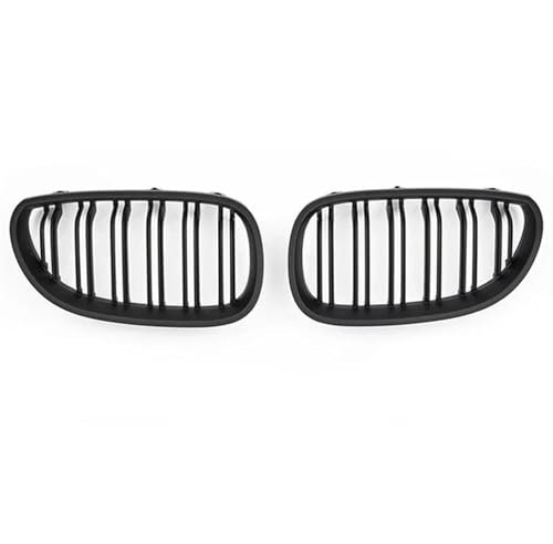 MRNQCB Frontstoßstangen-Kühlergrill Für B&MW E60 M5 E61 520i 545i 550i 535i 2003-2010 Auto-Frontstoßstange Nierengrill Grill Haubengitter Doppelliniengrills(Matte Black)