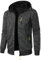 Aoouekul Herren Hoodie Sweatjacke Langarm Pullover Zip Kapuzenpullover Sweatshirts Mode Kapuzenjacke Männer Kapuzenpulli mit Reißverschluss Sport Style Casual (Schwarz grau,L)