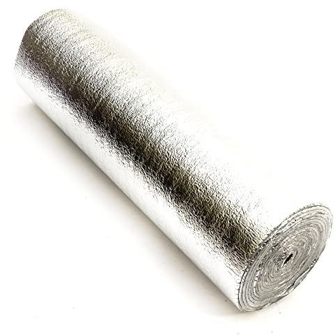 Insulation Double Sided Aluminium Foil Thermal Insulated Foam Double Thickness Insulating Heat Reflector Shield Save Energy DIY 3mm x 50cm x 5m Roll Home Wall Floor Ceiling Radiator Loft (1)