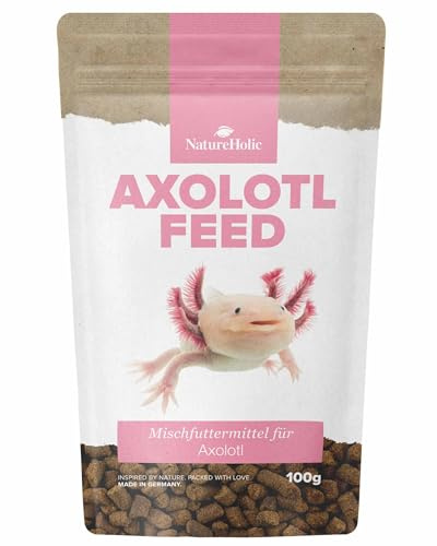 NatureHolic AxolotlFeed Softfutter | Weiche Konsistenz zur Vermeidung von Maulverletzungen | Schonendes Hauptfutter für Axolotl | Hochwertige Inhaltsstoffe für gesundes Wachstum | 100 g